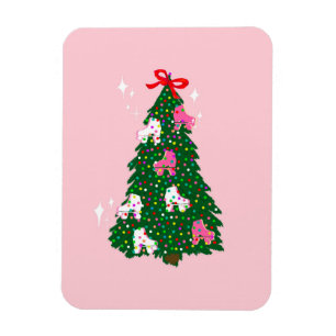 Merry Roller Skate Ornamente Weihnachtsbaum Pink Magnet