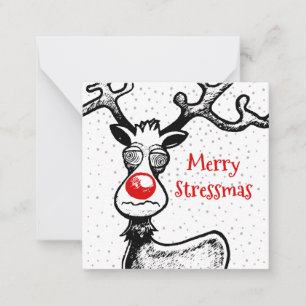 Merry Rudolph Christmas Card Mitteilungskarte