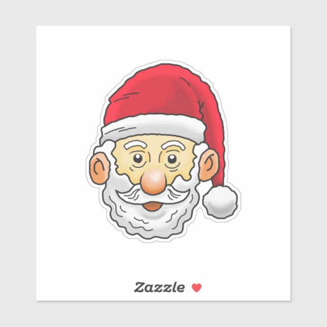 Merry Santa Claus Custom-Cut Vinyl Sticker (Blatt)