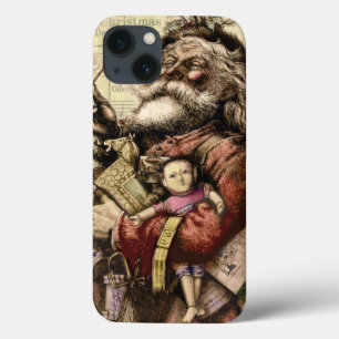 Merry Santa Claus Tree Classic Illustration Case-Mate iPhone Hülle