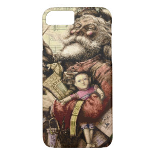 Merry Santa Claus Tree Classic Illustration Case-Mate iPhone Hülle