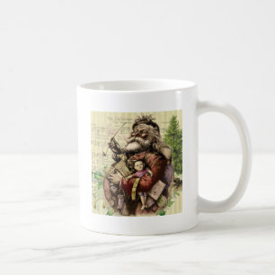Merry Santa Claus Tree Classic Illustration Tasse
