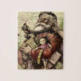 Merry Santa Claus und der Weihnachtsbaum Puzzle