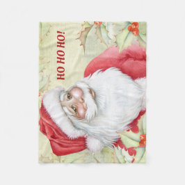 Merry Santa Clause | Wasserfarbe Fleecedecke