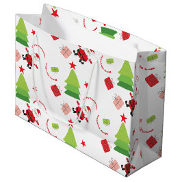 Merry Santa Red und Green Große Geschenktüte