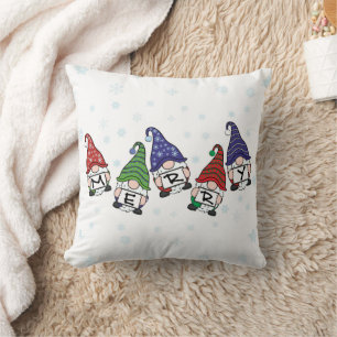 Merry Scattered Gnomes Kissen