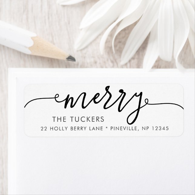 MERRY Script Simple Christmas Rücksendeadresse (Insitu)