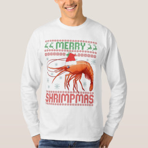 Merry Shrimpmas Funny Ugly Weihnachts Sweater Gesc T-Shirt
