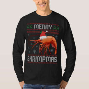 Merry Shrimpmas Funny Ugly Weihnachts Sweater Gesc T-Shirt