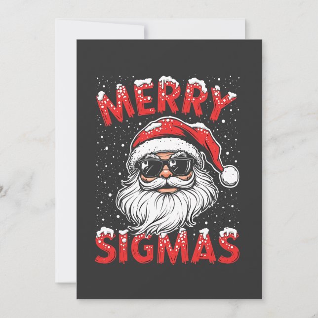 Merry Sigmas Funny Gen Alpha Middle School Weihnac Einladung (Vorderseite)