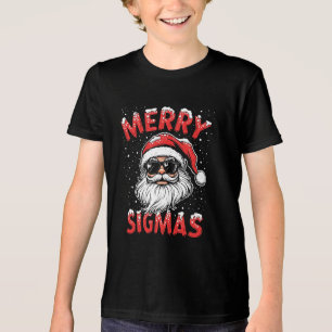 Merry Sigmas Funny Gen Alpha Middle School Weihnac Tri-Blend Shirt