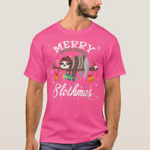 Merry Slothmas Christmas Sloth Pajama Weihnachtsma T-Shirt