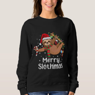 Merry Slothmas Christmas Sloth Pajamas Weihnachtsm Sweatshirt