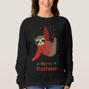 Merry Slothmas Christmas Sloth Sweatshirt