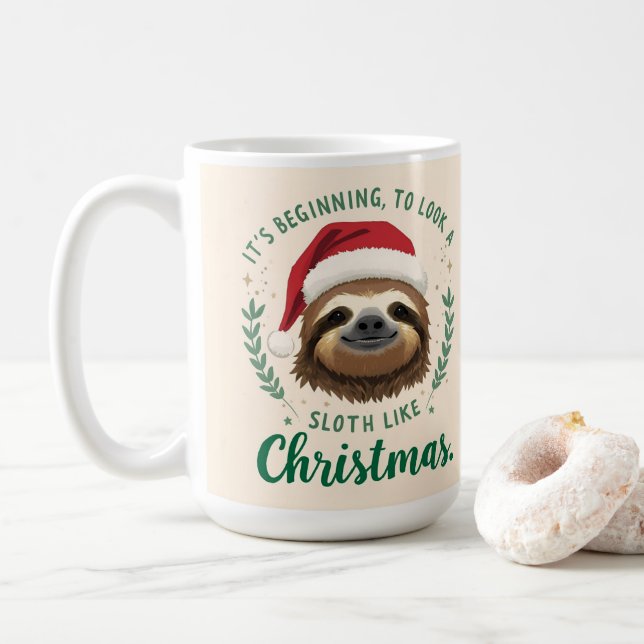Merry Slothmas, Coffee Mug Kaffeetasse (Mit Donut)