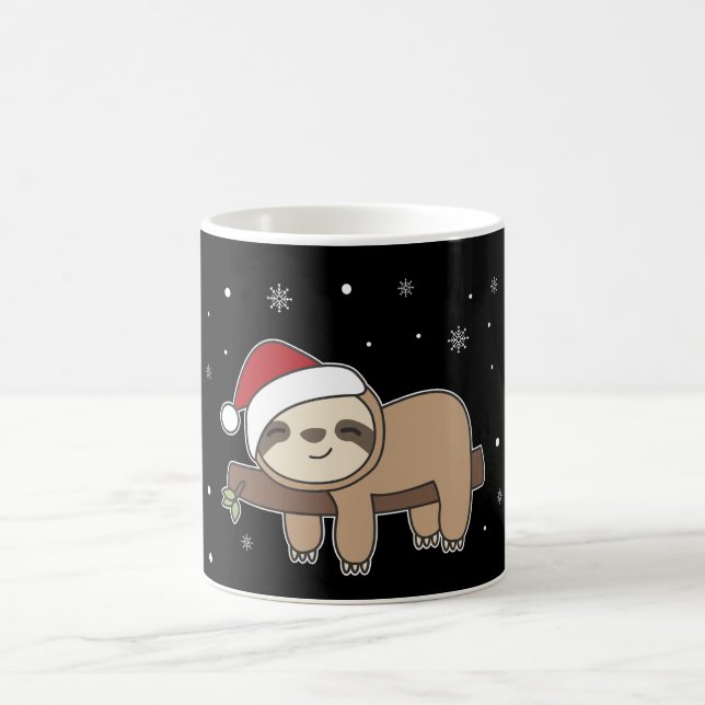 Merry Slothmas Funny Sloth für Weihnachtskaffee Mu Kaffeetasse (Mittel)