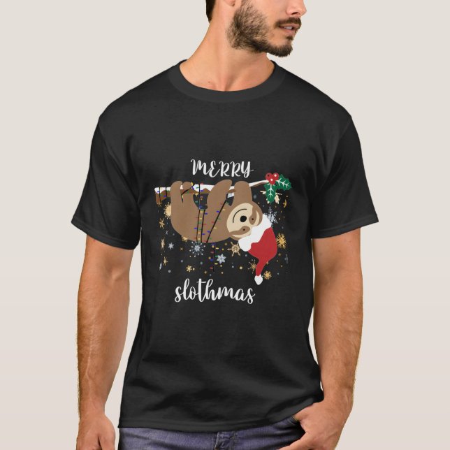 Merry Slothmas für Sloth T-Shirt (Vorderseite)