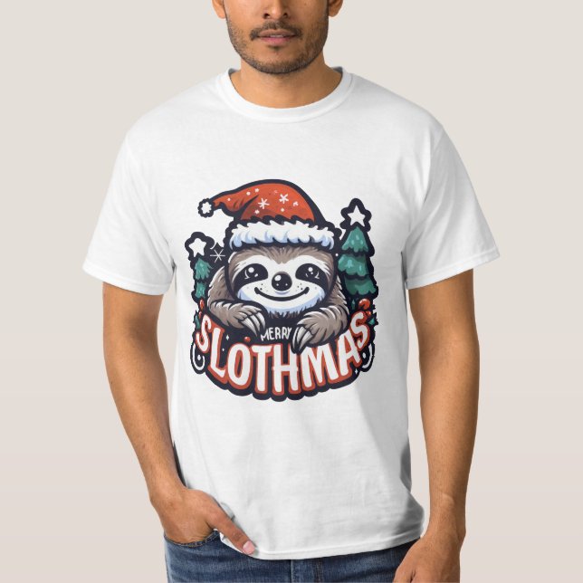 MERRY SLOTHMAS GIFT T-Shirt (Vorderseite)