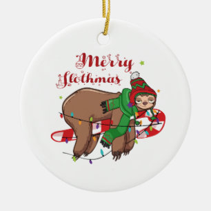 Merry Slothmas Keramik Ornament