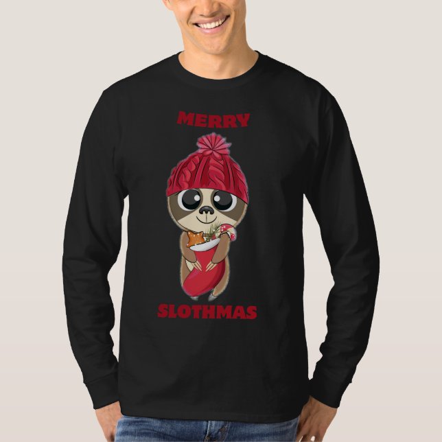 Merry Slothmas Long T-Shirt (Vorderseite)