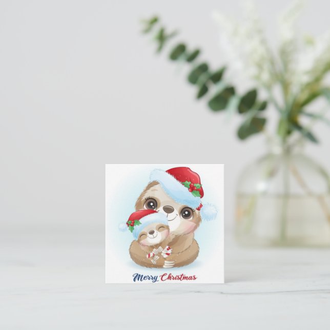 Merry Slothmas Mitteilungskarte (Stehend Vorderseite)