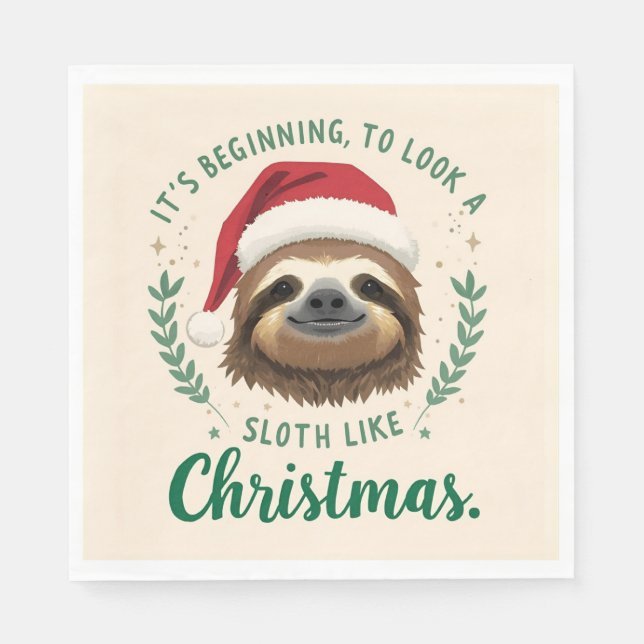 Merry Slothmas, Napkins Serviette (Vorderseite)
