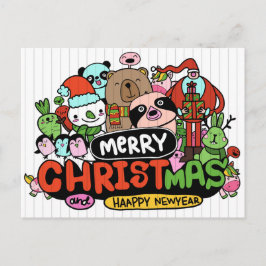 Merry Slothmas Postcard Postkarte