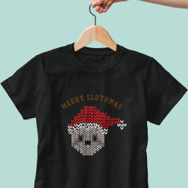 Merry Slothmas Santa Sloth Niedlicher Weihnachtsur T-Shirt
