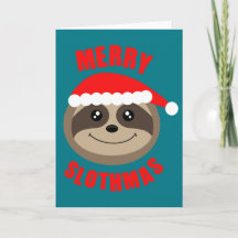 Merry Slothmas Sloth Xmas Weihnachtskarte