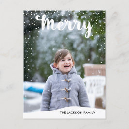 Merry Snowfall Collection Foto Postcard Feiertagspostkarte