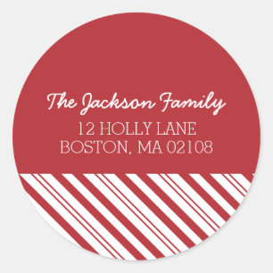 Merry Snowfall Collection Runder Aufkleber