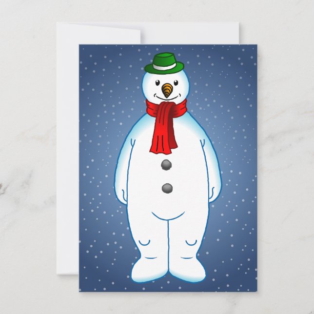 Merry Snowman Feiertagskarte (Vorderseite)