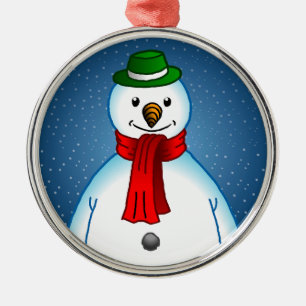 Merry Snowman Ornament Aus Metall