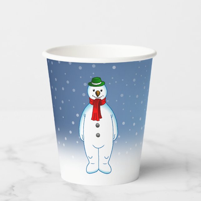 Merry Snowman Pappbecher (Vorderseite)
