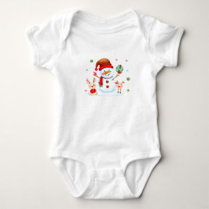 Merry Snowman und Bright Baby Rentiers Strampler