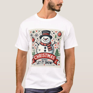 Merry Snowman Weihnachts-T-Shirt T-Shirt