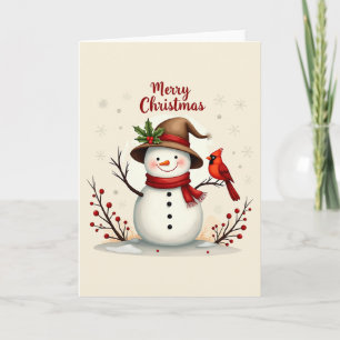Merry Snowman Weihnachtskarten Karte