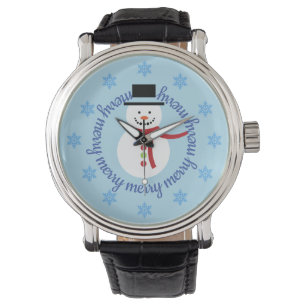 Merry Snowman Winter Watch Armbanduhr