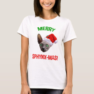 Merry Sphynx Mas Funny Weihnachten Sphynx Cat Love T-Shirt