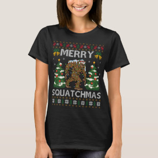 Merry Squatchmas Bigfoot Geschenk Ugly Santa Bigfo T-Shirt