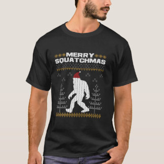 Merry Squatchmas Bigfoot Ugly Christmas Sweater T-Shirt