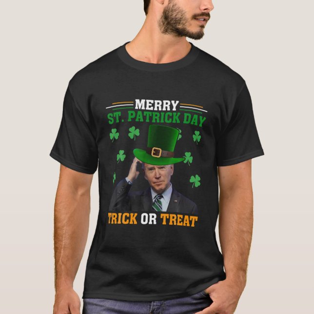 Merry St.Patrick Day Trick oder behandeln Santa Jo T-Shirt (Vorderseite)