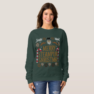 Merry Steampunk Christmas Ugly Sweater Sweatshirt