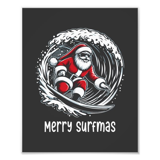 Merry Surfmas Fotodruck (Vorne)