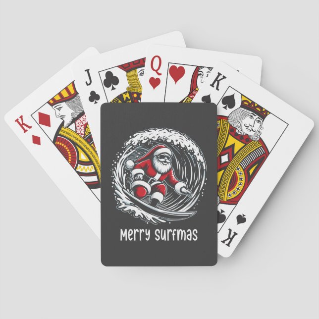 Merry Surfmas Spielkarten (Rückseite)