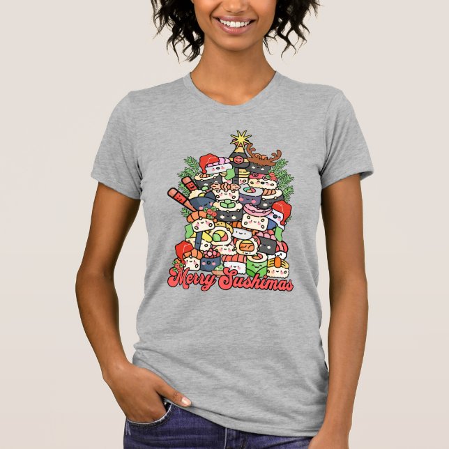 Merry Sushimas Sushi Christmas T-Shirt (Vorderseite)