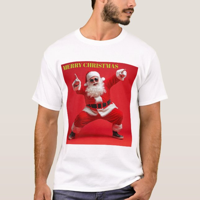 Merry Swagger Santa – Bold Christmas Vibes T-Shirt (Vorderseite)