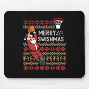 Merry Swishmas Basketball Ugly Weihnachten Weihnac Mousepad