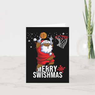 Merry Swishmas Santa Bysketbyll Christmas Pajamas Karte