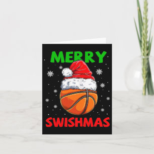 Merry Swishmas Santa Bysketbyll Christmas Pajamas Karte
